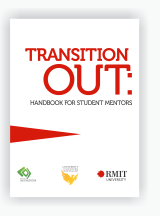 Cover of 'Transition Out' handbook for student mentors